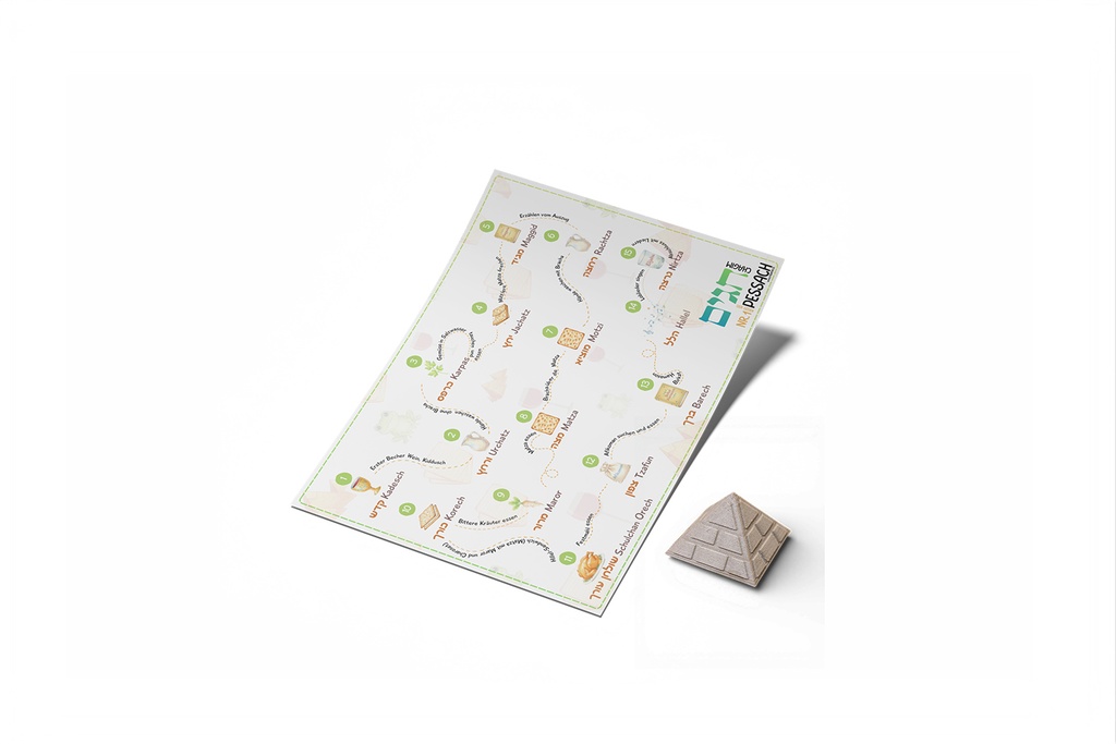 Die Sederkarte für Kinder + eine Pyramide